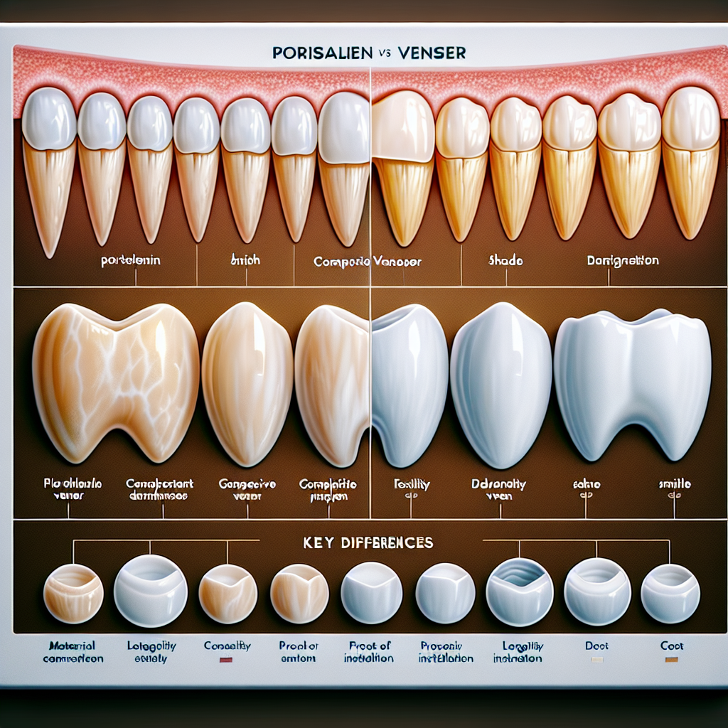 Jakie są różnice w wyglądzie licówek porcelanowych i kompozytowych?